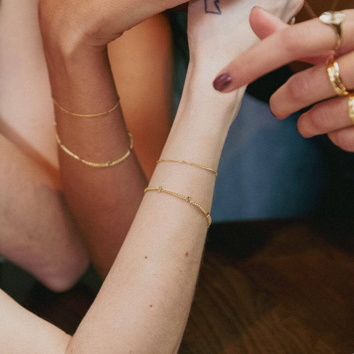Daisy London 18ct Gold Plate Sunburst Friendship Bracelet Stack - MococoDaisy LondonFRSET_4Bracelets