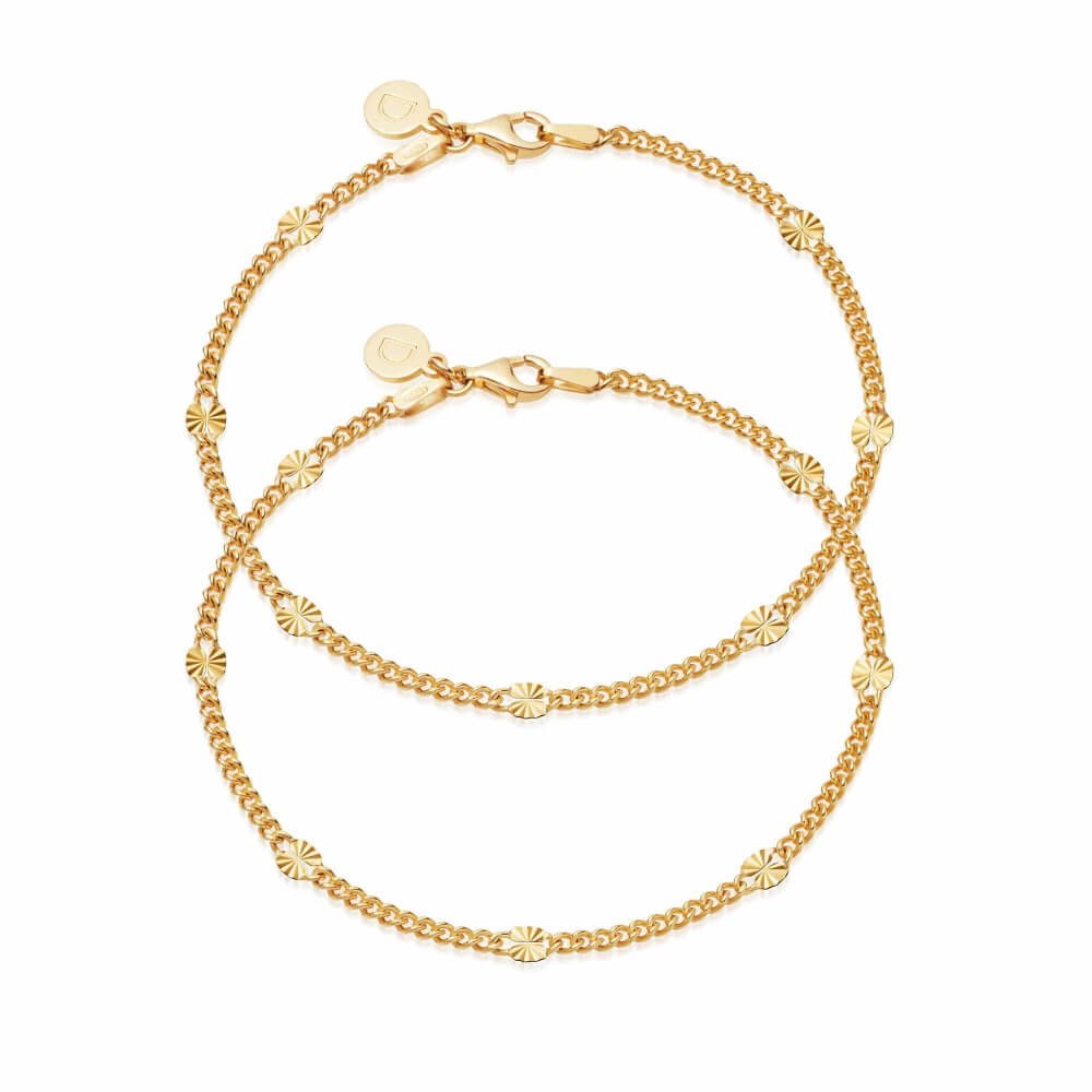 Daisy London 18ct Gold Plate Sunburst Friendship Bracelet Stack - MococoDaisy LondonFRSET_4Bracelets