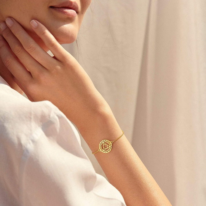 Daisy London 18ct Gold Plate Throat Communication Chakra Bracelet - MococoDaisy LondonCHKBR1005Bracelets