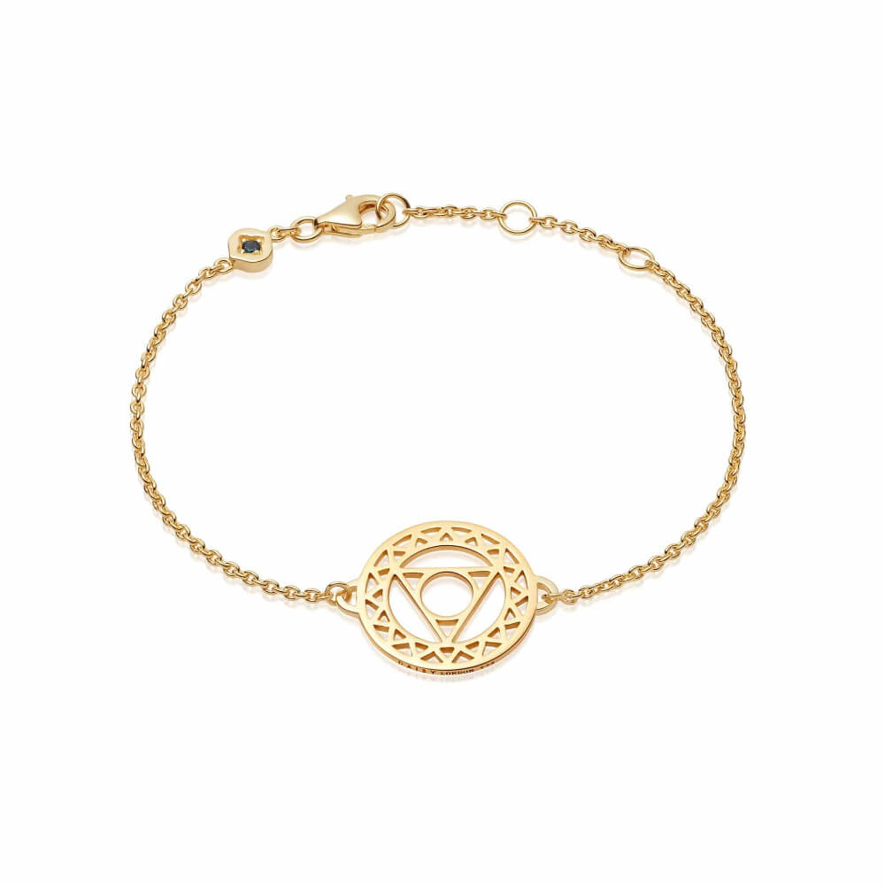 Daisy London 18ct Gold Plate Throat Communication Chakra Bracelet - MococoDaisy LondonCHKBR1005Bracelets