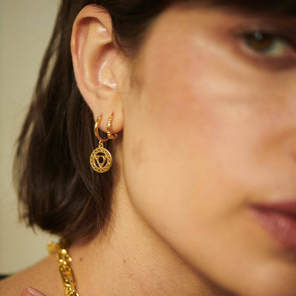 Daisy London 18ct Gold Plate Throat Communication Chakra Earrings - MococoDaisy LondonECHK2005Earrings