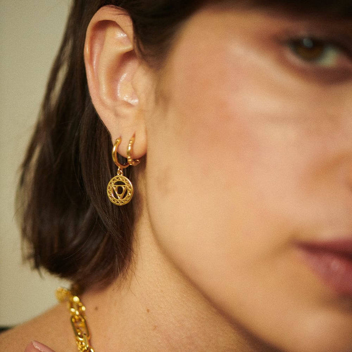 Daisy London 18ct Gold Plate Throat Communication Chakra Earrings - MococoDaisy LondonECHK2005Earrings