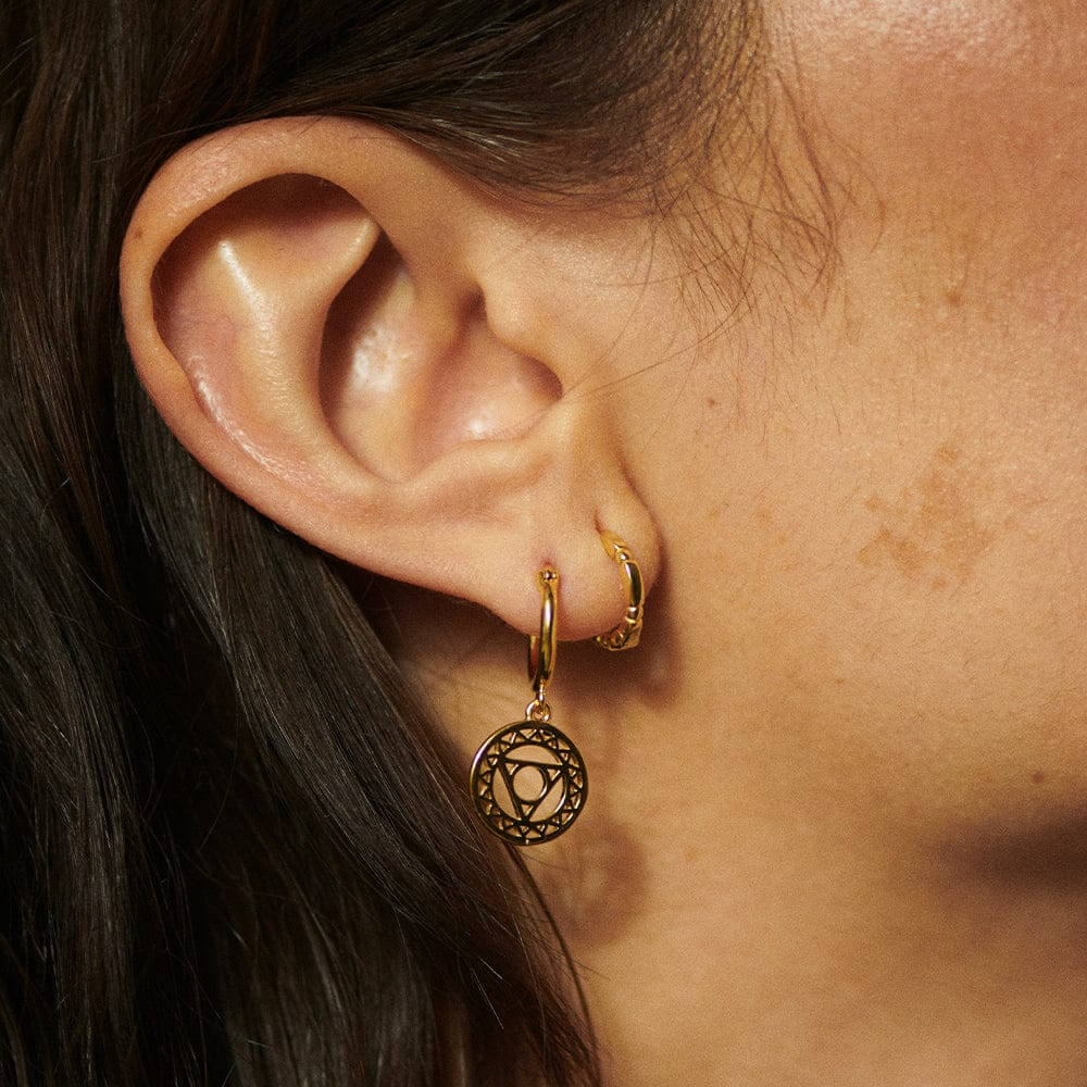 Daisy London 18ct Gold Plate Throat Communication Chakra Earrings - MococoDaisy LondonECHK2005Earrings
