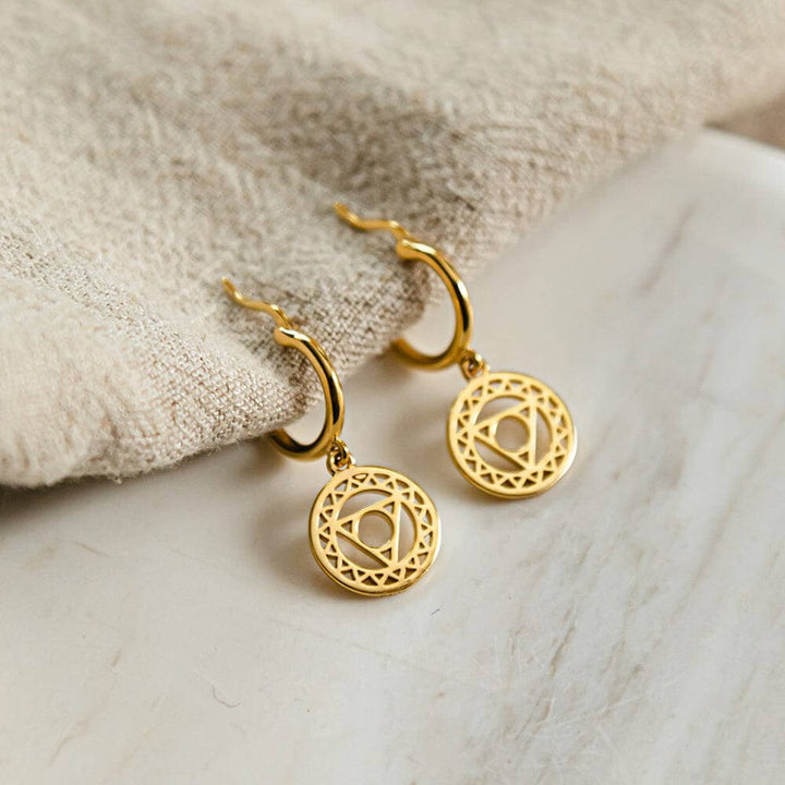 Daisy London 18ct Gold Plate Throat Communication Chakra Earrings - MococoDaisy LondonECHK2005Earrings