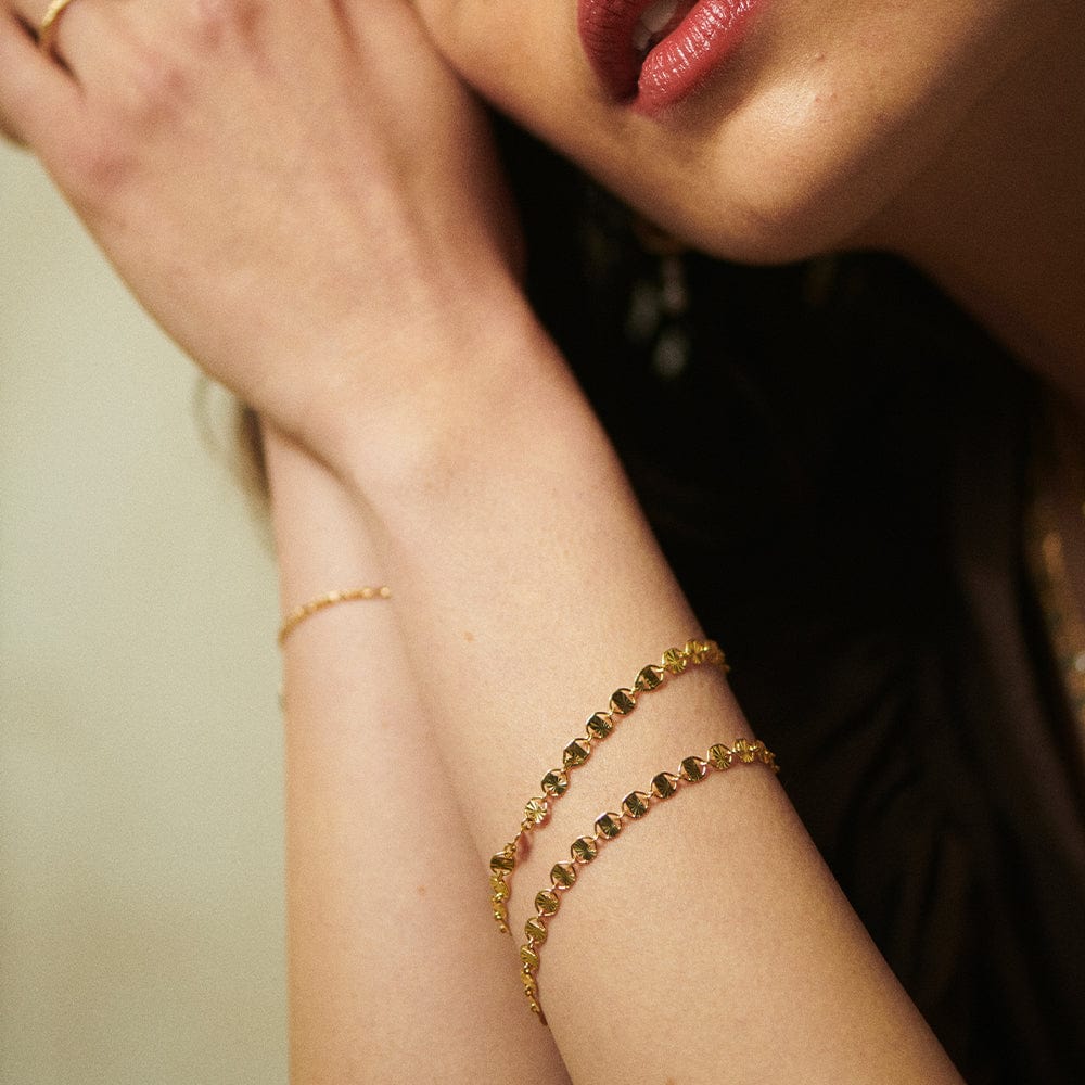 Daisy London 18ct Gold Plate Treasures Sunburst Chain Bracelet - MococoDaisy LondonTBR04_GPBracelets