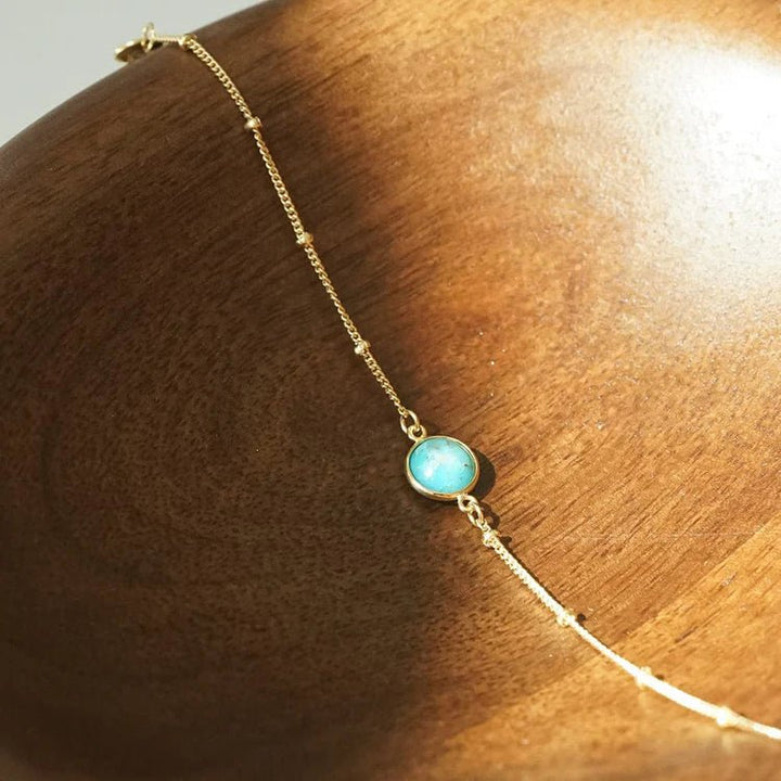 Daisy London 18ct Gold Plate Turquoise Healing Stone Bracelet - MococoDaisy LondonHBR1010_GPBracelets
