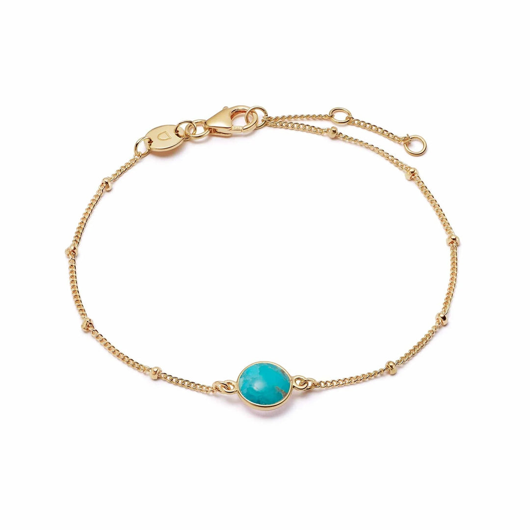 Daisy London 18ct Gold Plate Turquoise Healing Stone Bracelet - MococoDaisy LondonHBR1010_GPBracelets