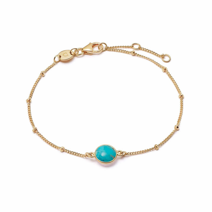 Daisy London 18ct Gold Plate Turquoise Healing Stone Bracelet - MococoDaisy LondonHBR1010_GPBracelets