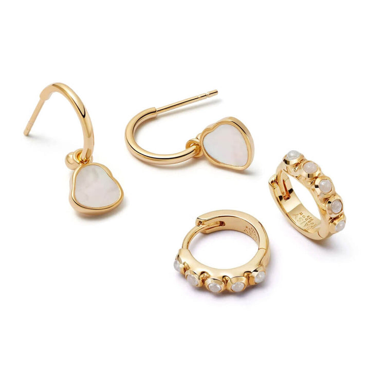Daisy London 18ct Gold Plate Ultimate Pearl Earring Stack - MococoDaisy LondonGSET126_GPEarrings