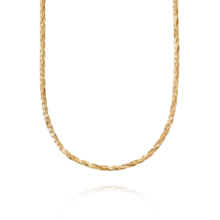 Daisy London 18ct Gold Plate Vita Weaved Chain Necklace - MococoDaisy LondonAN05_GP5056104111291Necklaces