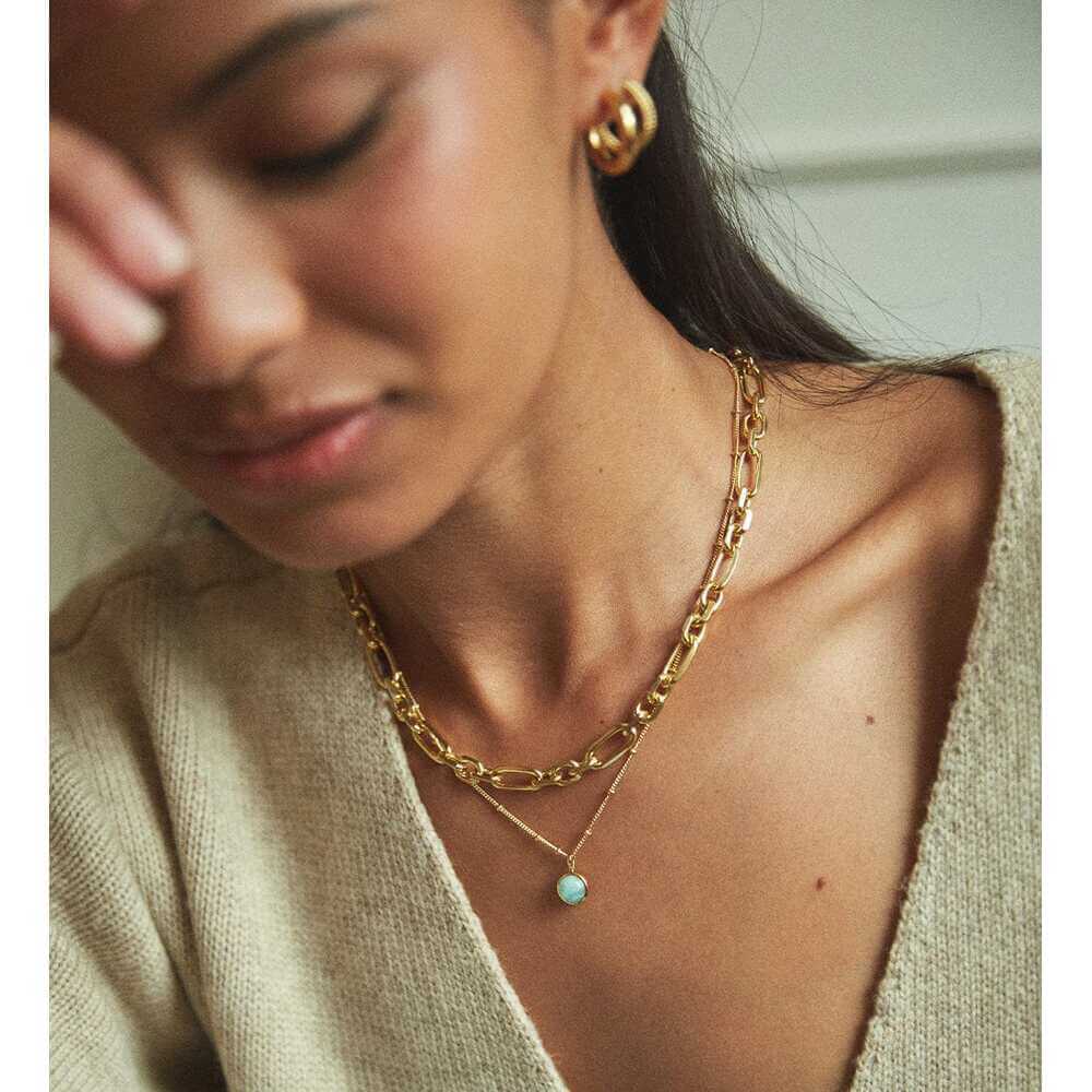 Daisy London Gold Amazonite Healing Stone Necklace - MococoDaisy LondonHN2003_GPNecklaces