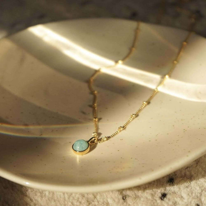 Daisy London Gold Amazonite Healing Stone Necklace - MococoDaisy LondonHN2003_GPNecklaces