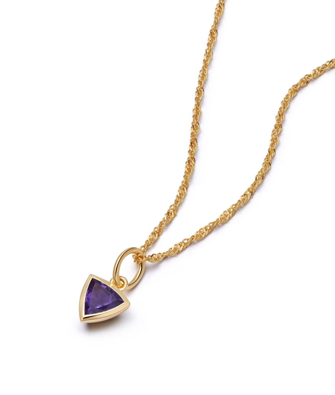 Daisy London Gold Amethyst February Birthstone Charm Necklace - MococoDaisy LondonBS14_GPNecklaces