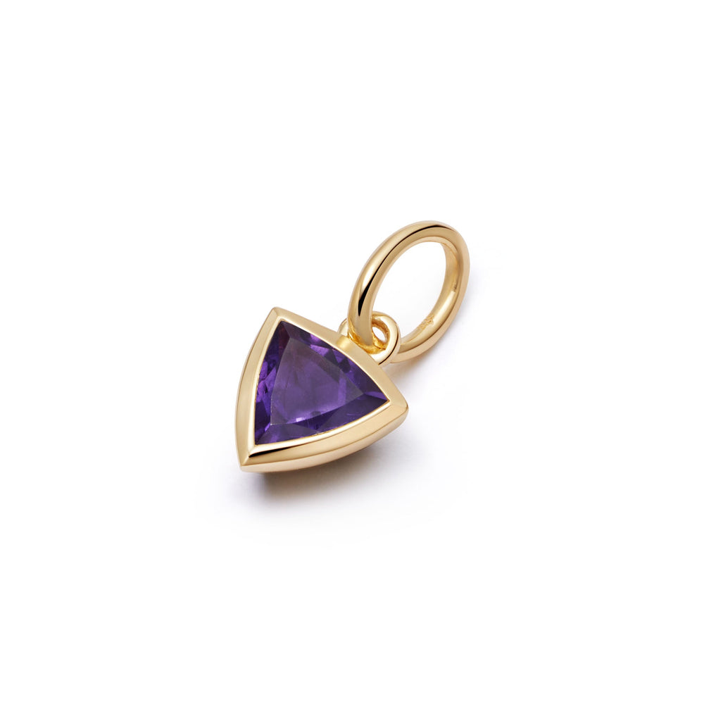 Daisy London Gold Amethyst February Birthstone Charm Necklace - MococoDaisy LondonBS14_GPNecklaces