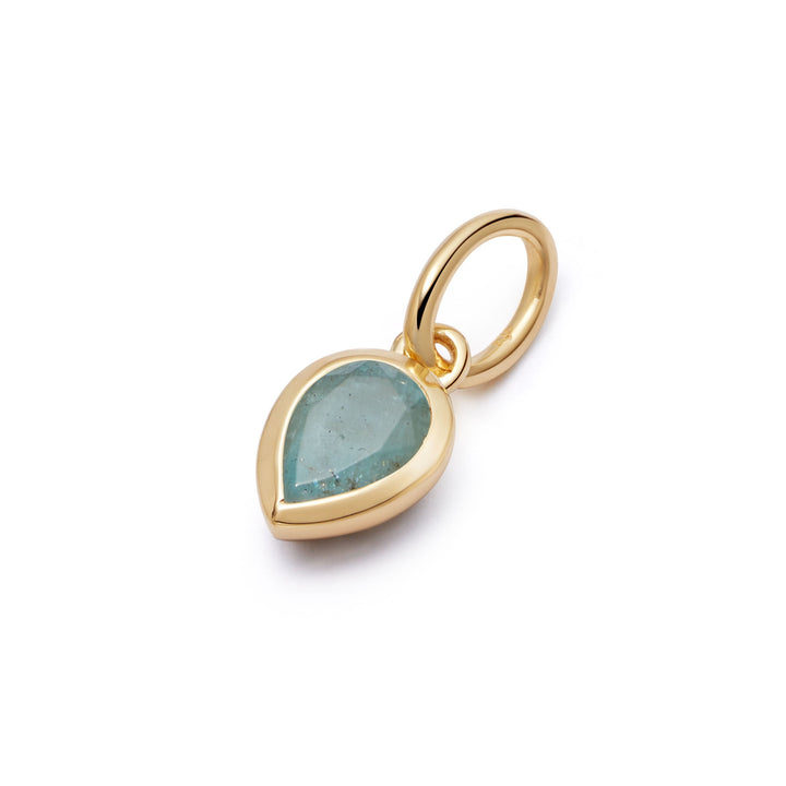 Daisy London Gold Aquamarine March Birthstone Charm Necklace - MococoDaisy LondonBS15_GPNecklaces