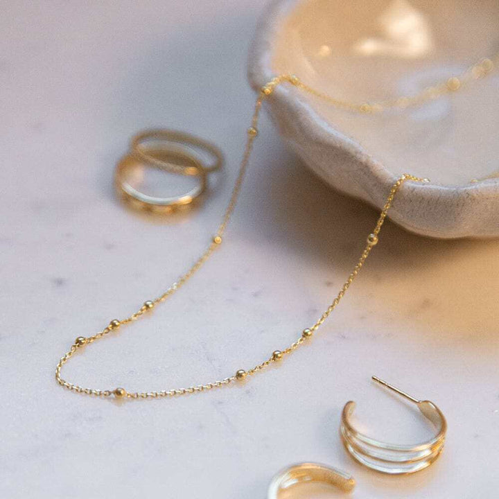 Daisy London Gold Beaded Layering Chain Necklace - MococoDaisy LondonFCBEAD_GPNecklaces
