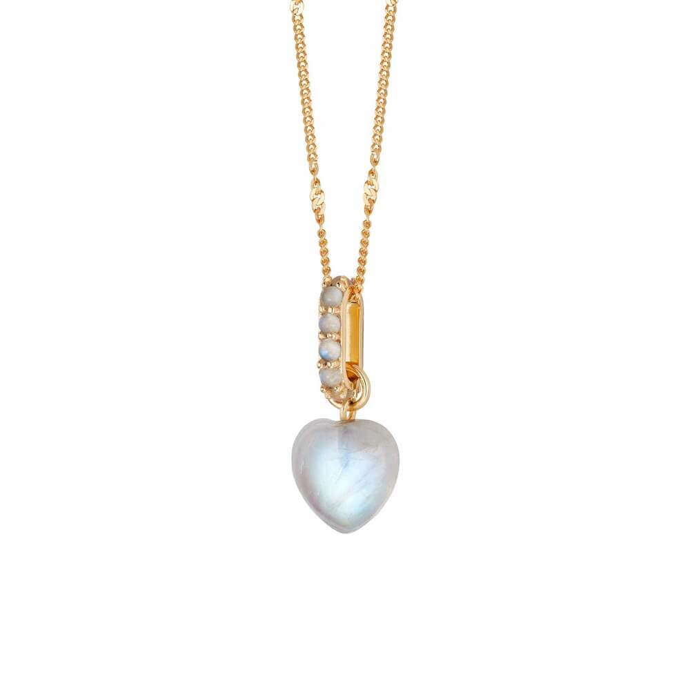 Daisy London Gold Beloved Moonstone Heart Drop Pendant - MococoDaisy LondonJN02_GPCharms & Pendants