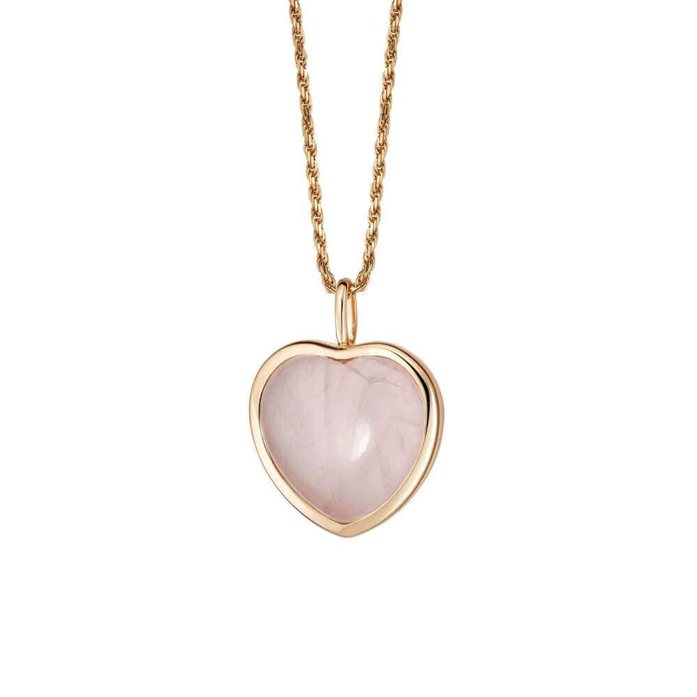 Daisy London Gold Beloved Rose Quartz Heart Pendant - MococoDaisy LondonJN01_GPCharms & Pendants