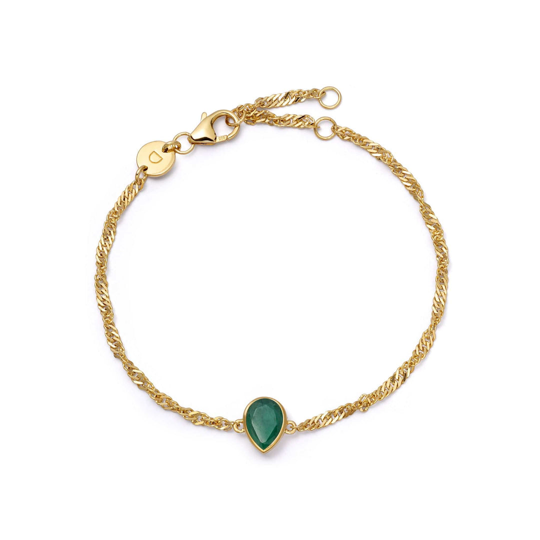 Daisy London Gold Birthstone Charm Bracelet with Gemstones - MococoDaisy LondonBSBR13_GP5056104138861Bracelets