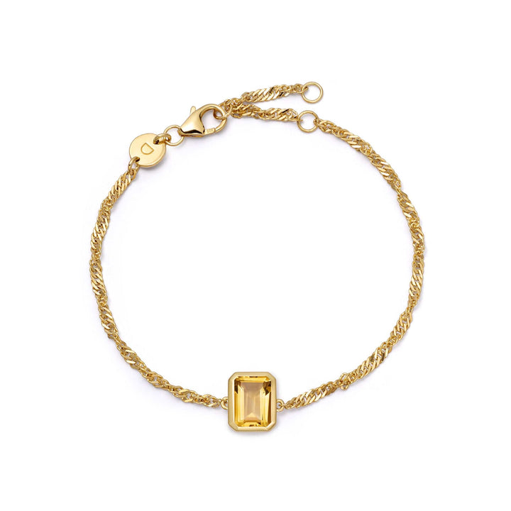 Daisy London Gold Birthstone Charm Bracelet with Gemstones - MococoDaisy LondonBSBR23_GP5056104139066Bracelets
