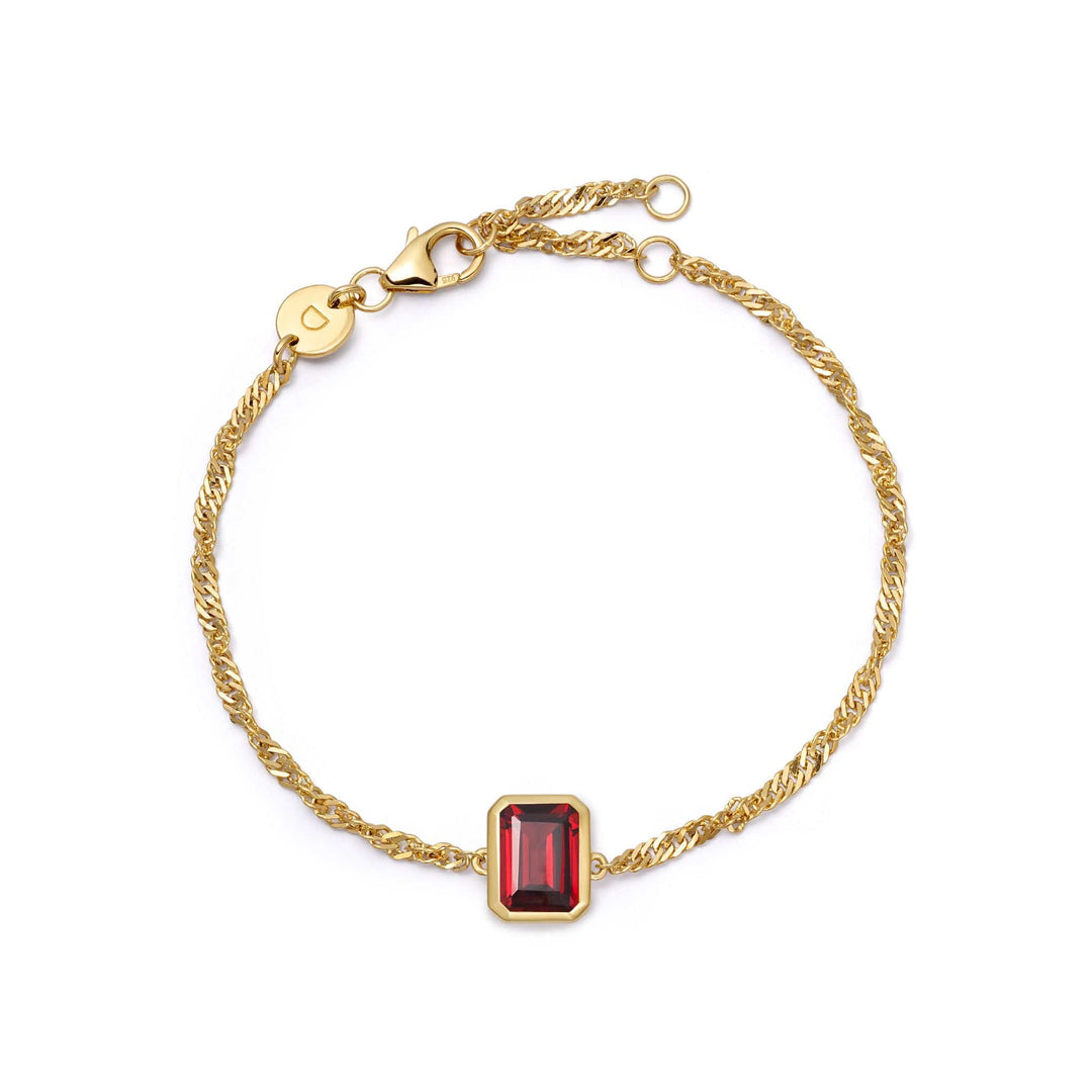 Daisy London Gold Birthstone Charm Bracelet with Gemstones - MococoDaisy LondonBSBR13_GP5056104138861Bracelets