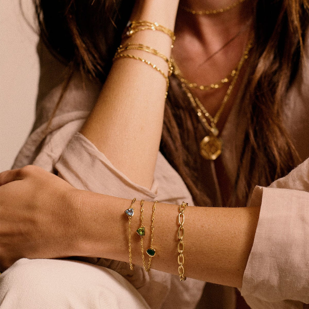 Daisy London Gold Birthstone Charm Bracelet with Gemstones - MococoDaisy LondonBSBR13_GP5056104138861Bracelets