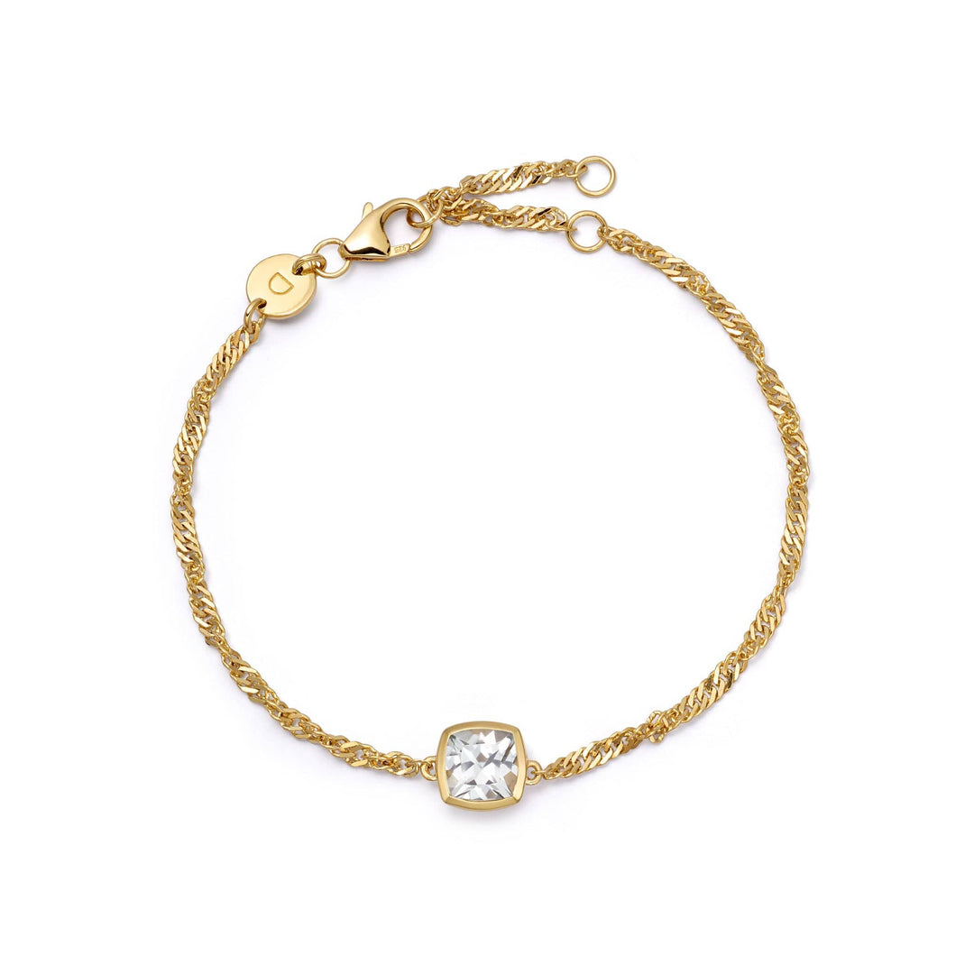 Daisy London Gold Birthstone Charm Bracelet with Gemstones - MococoDaisy LondonBSBR13_GP5056104138861Bracelets