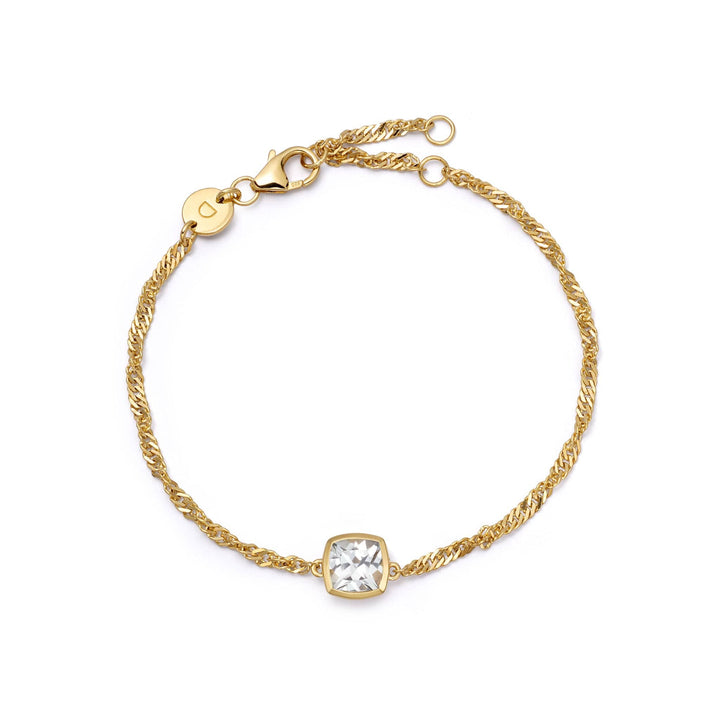 Daisy London Gold Birthstone Charm Bracelet with Gemstones - MococoDaisy LondonBSBR13_GP5056104138861Bracelets
