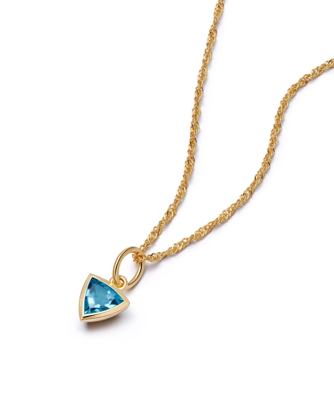 Daisy London Gold Blue Topaz December Birthstone Charm Necklace - MococoDaisy LondonBS24_GPNecklaces
