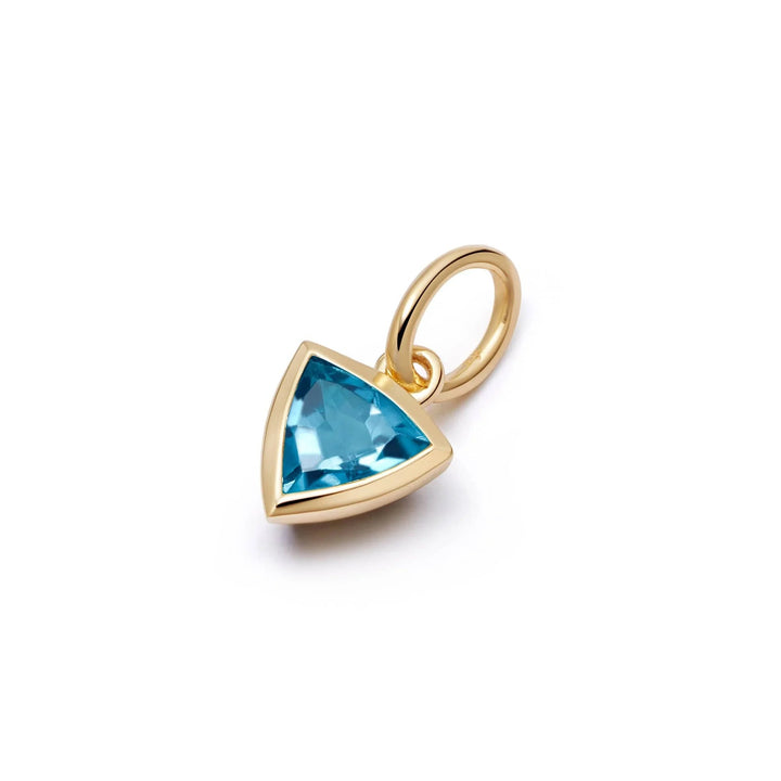 Daisy London Gold Blue Topaz December Birthstone Charm Necklace - MococoDaisy LondonBS24_GPNecklaces