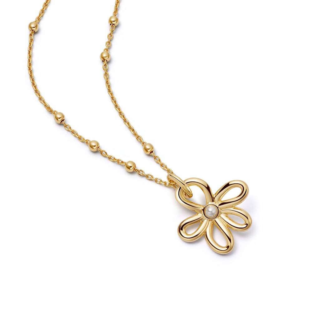 Daisy London Gold Daisy Bow Pendant Necklace - MococoDaisy LondonBPN01_GP5056104132654Charms & Pendants