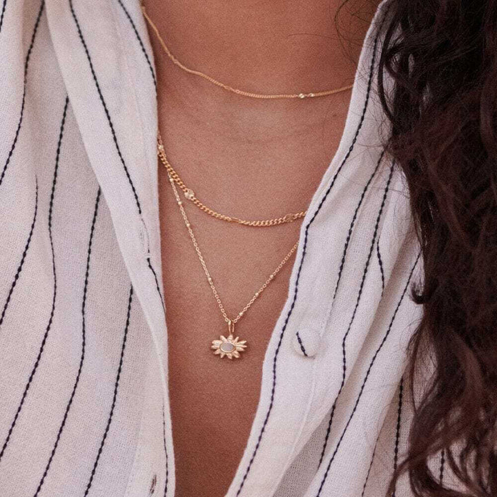 Daisy London Gold Daisy Mother Of Pearl Flower Necklace - MococoDaisy LondonDBN03_GPNecklaces