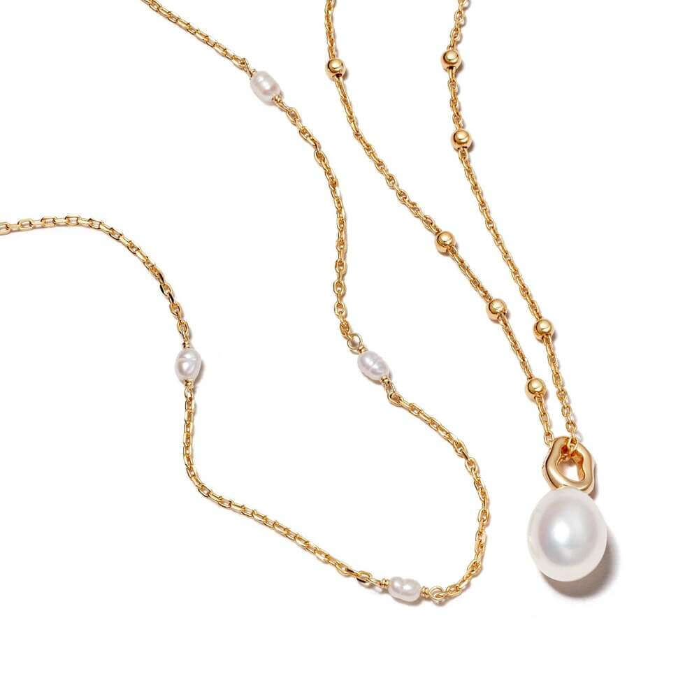 Daisy London Gold Double Pearl Necklace Layering Set - MococoDaisy LondonGSET143_GPJewellery Sets