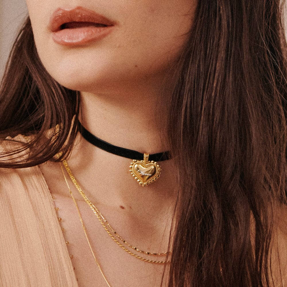Daisy London Gold Engravable Bobble Heart Necklace - MococoDaisy LondonHTN03_GPNecklaces