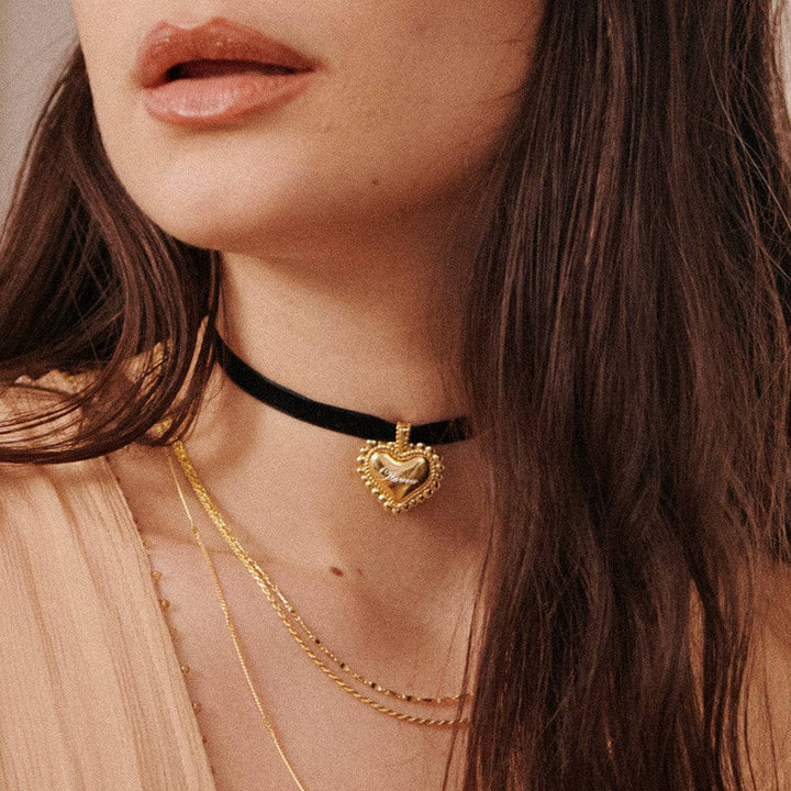 Daisy London Gold Engravable Bobble Heart Necklace - MococoDaisy LondonHTN03_GPNecklaces