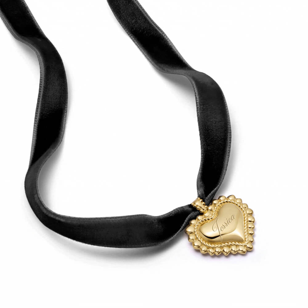 Daisy London Gold Engravable Bobble Heart Necklace - MococoDaisy LondonHTN03_GPNecklaces
