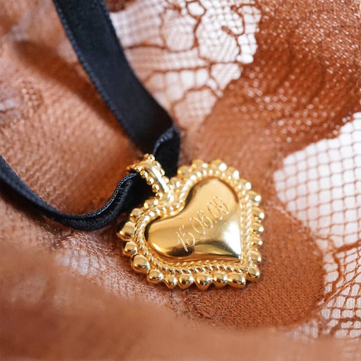 Daisy London Gold Engravable Bobble Heart Necklace - MococoDaisy LondonHTN03_GPNecklaces