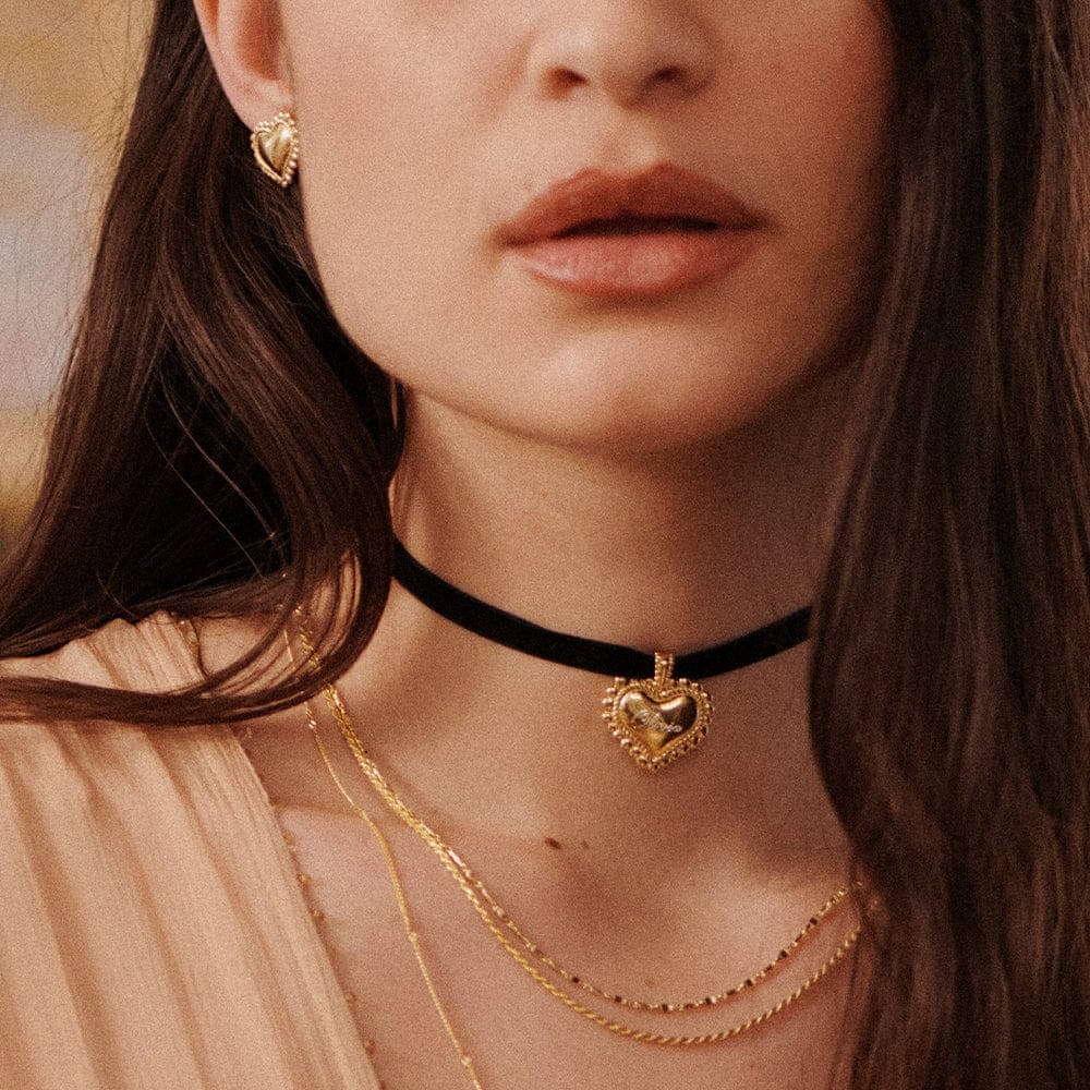 Daisy London Gold Engravable Bobble Heart Necklace - MococoDaisy LondonHTN03_GPNecklaces
