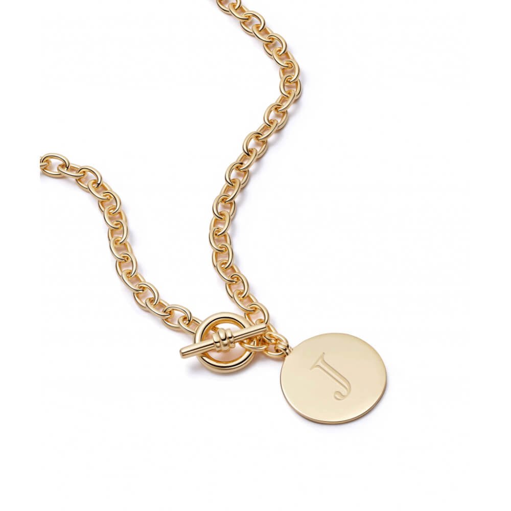 Daisy London Gold Engravable Medallion Necklace - MococoDaisy LondonEGN03_GPNecklaces