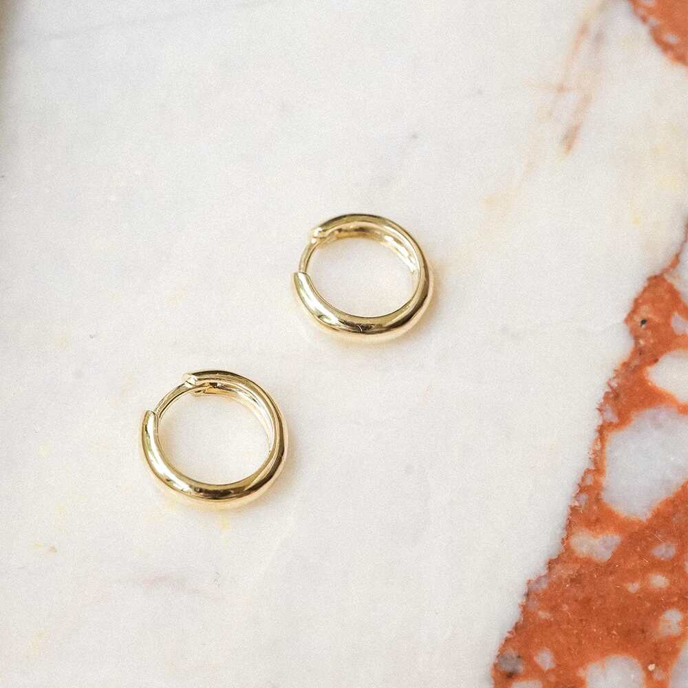 Daisy London Gold Essential Hoop Earrings Additional Image - 2