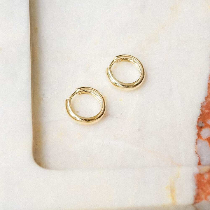 Daisy London Gold Essential Hoop Earrings Additional Image - 4