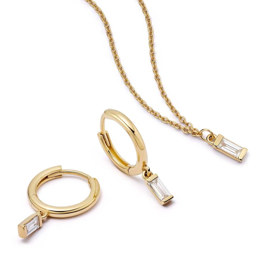Daisy London Gold Estee Lalonde Fine Baguette Diamond Layering Set
