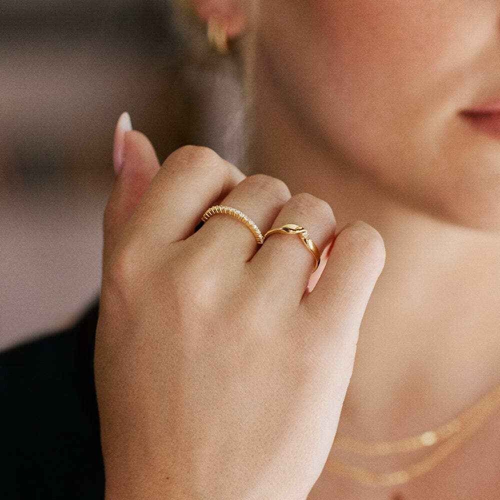 Daisy London Gold Estee Lalonde Fine Flow Diamond Ring Additional Image - 1