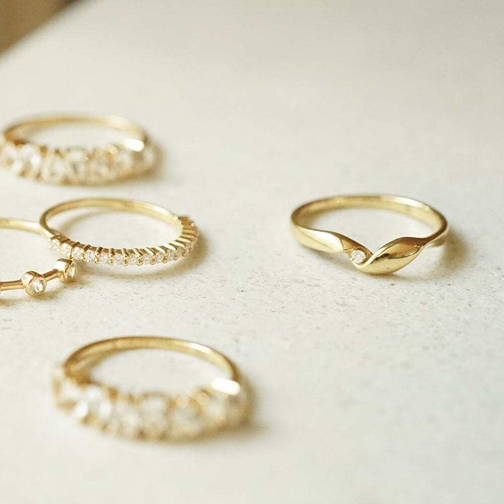 Daisy London Gold Estee Lalonde Fine Flow Diamond Ring Additional Image - 4