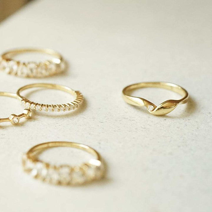 Daisy London Gold Estee Lalonde Fine Flow Diamond Ring Additional Image - 4