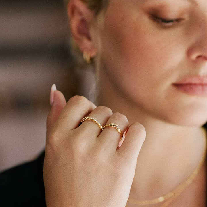 Daisy London Gold Estee Lalonde Fine Pave Ring Additional Image - 2