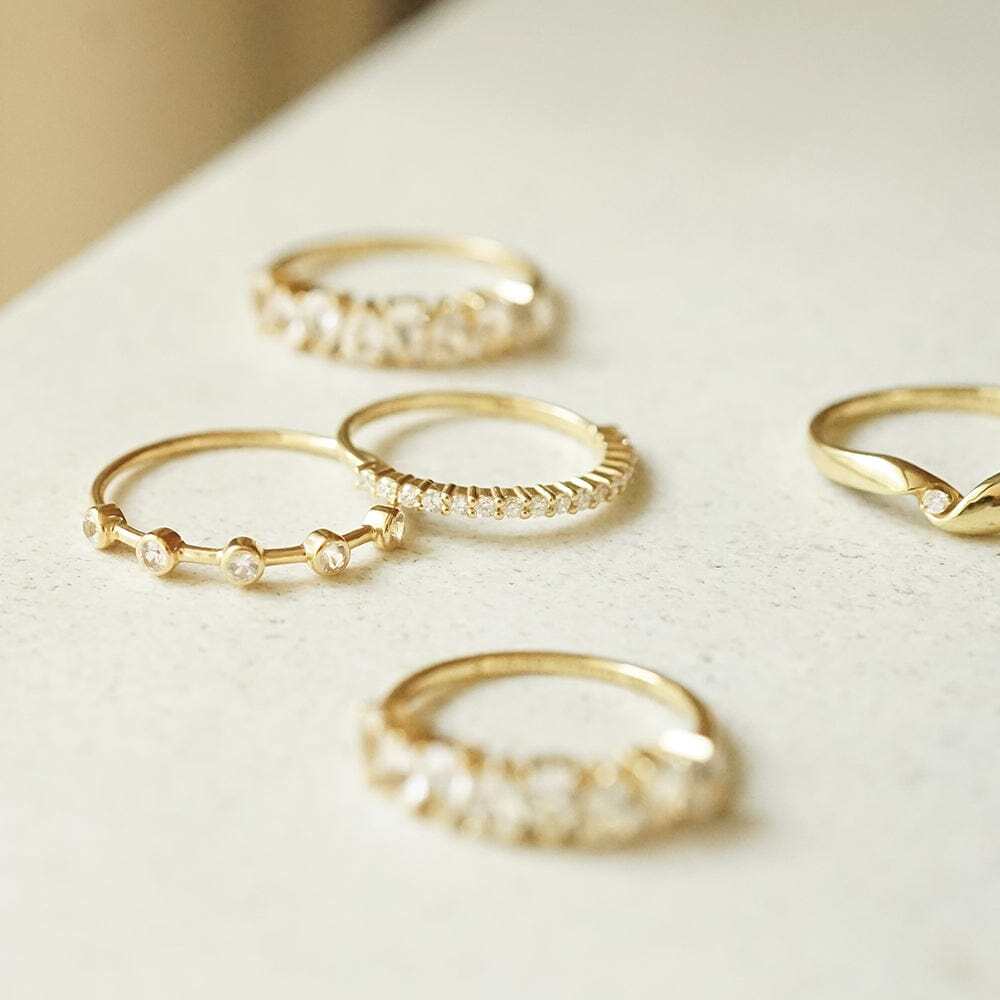 Daisy London Gold Estee Lalonde Fine Pave Ring Additional Image - 3