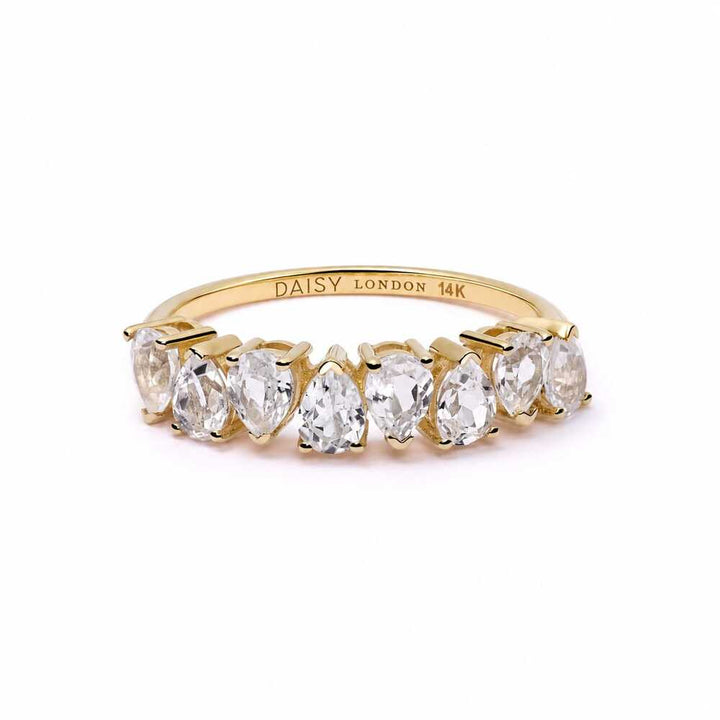 Daisy London Gold Estee Lalonde Fine Pear Sapphire Ring