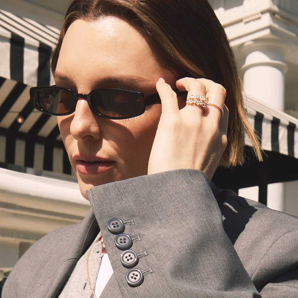 Daisy London Gold Estee Lalonde Fine Pear Sapphire Ring Additional Image - 1