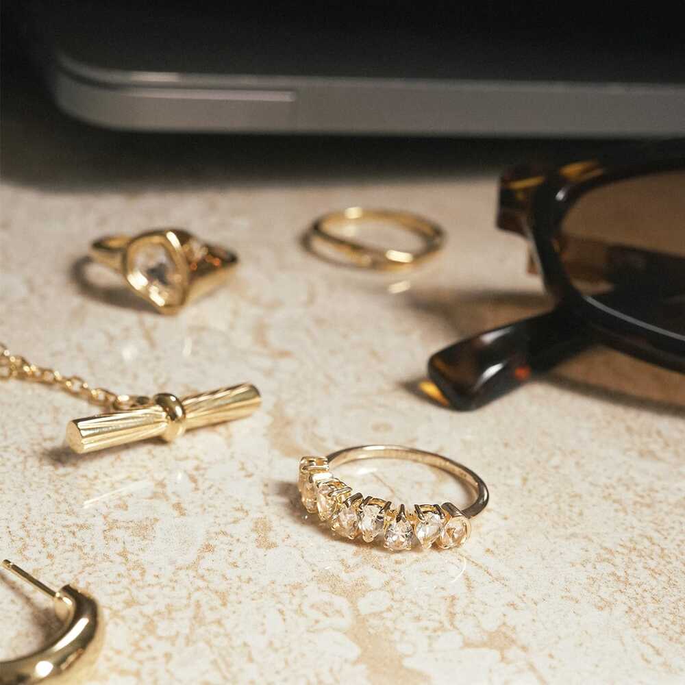 Daisy London Gold Estee Lalonde Fine Pear Sapphire Ring Additional Image - 4